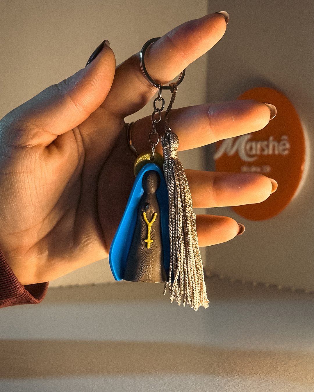 Chaveiro de Nossa Senhora impresso em 3D