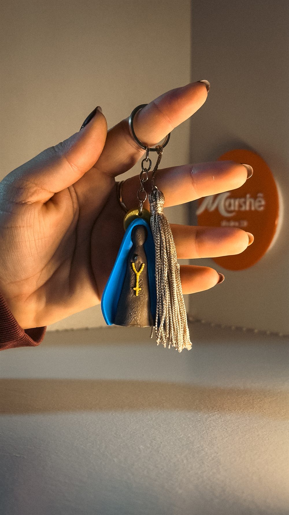 Chaveiro de Nossa Senhora impresso em 3D
